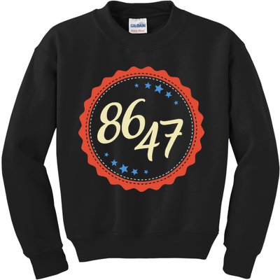 8647 Subtle Anti Funy 86 47 Retro Boho Style Kids Sweatshirt