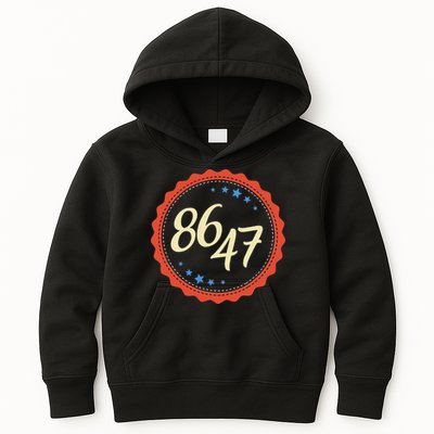 8647 Subtle Anti Funy 86 47 Retro Boho Style Kids Hoodie