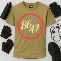 8647 Subtle Anti Funy 86 47 Retro Boho Style Performance Shirt