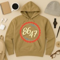 8647 Subtle Anti Funy 86 47 Retro Boho Style Hoodie