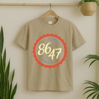 8647 Subtle Anti Funy 86 47 Retro Boho Style T-Shirt