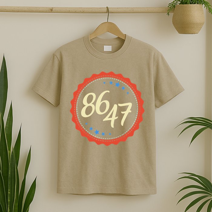 8647 Subtle Anti Funy 86 47 Retro Boho Style T-Shirt