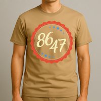 8647 Subtle Anti Funy 86 47 Retro Boho Style T-Shirt