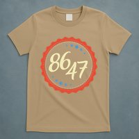 8647 Subtle Anti Funy 86 47 Retro Boho Style T-Shirt