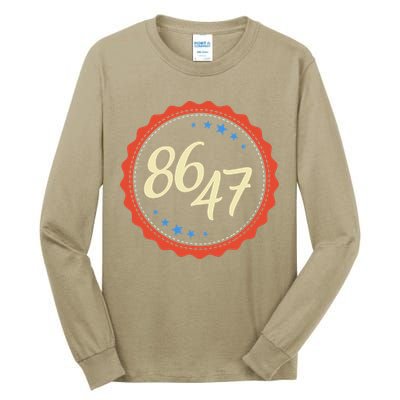 8647 Subtle Anti Funy 86 47 Retro Boho Style Tall Long Sleeve T-Shirt