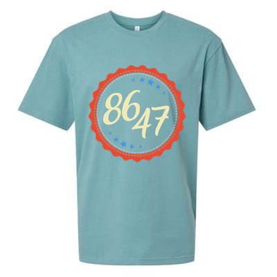8647 Subtle Anti Funy 86 47 Retro Boho Style Sueded Cloud Jersey T-Shirt