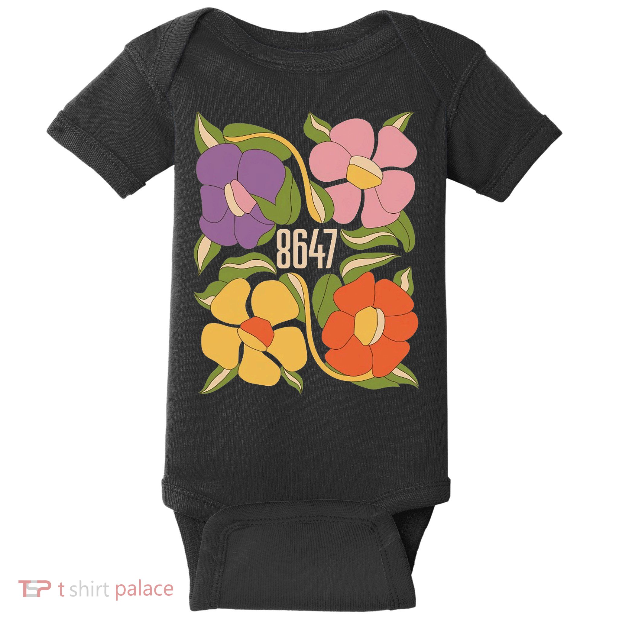 8647 Subtle Anti Trump Political Floral Boho Human Rights T-Shirt Baby Bodysuit