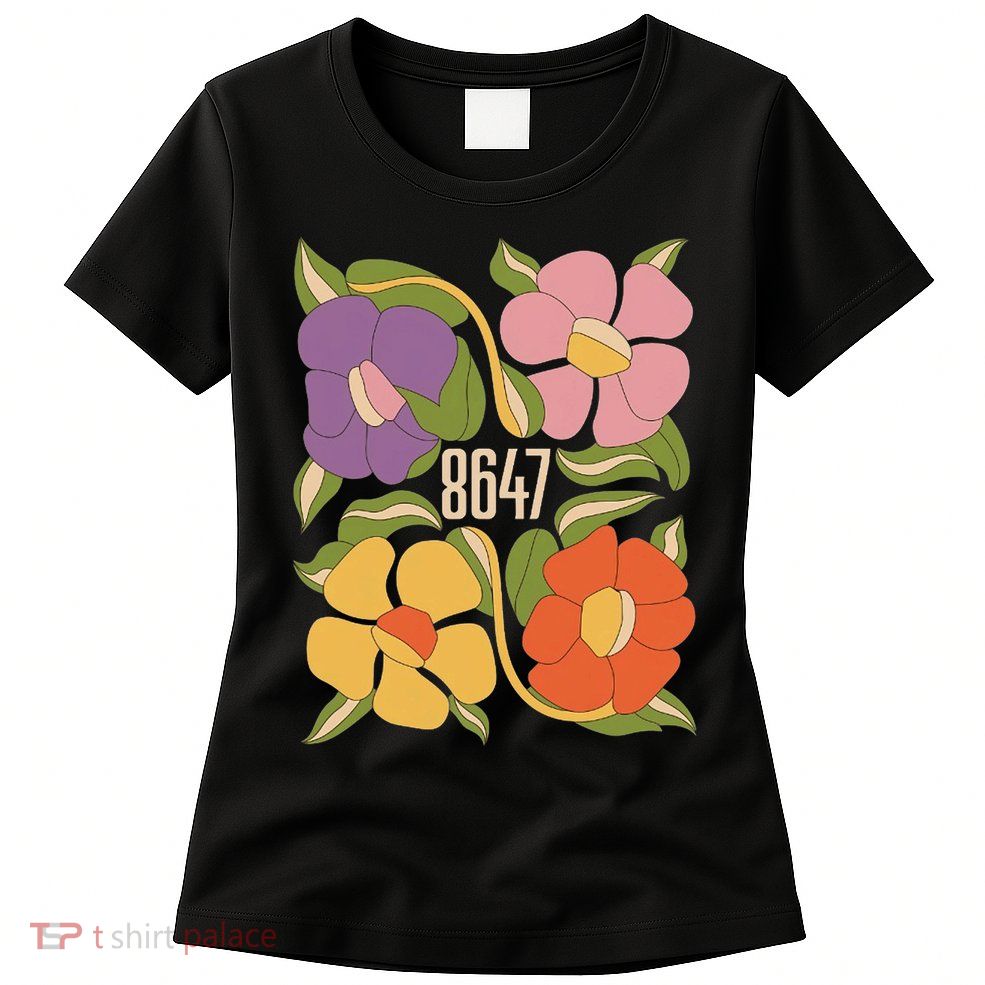 8647 Subtle Anti Trump Political Floral Boho Human Rights T-Shirt Women's T-Shirt
