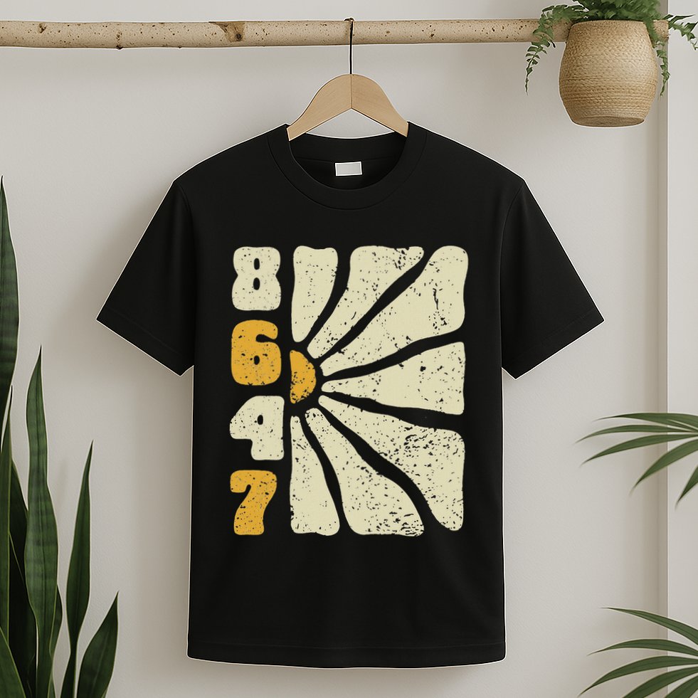 8647 Subtle Anti Trump 86 47 Floral Boho Style T-Shirt