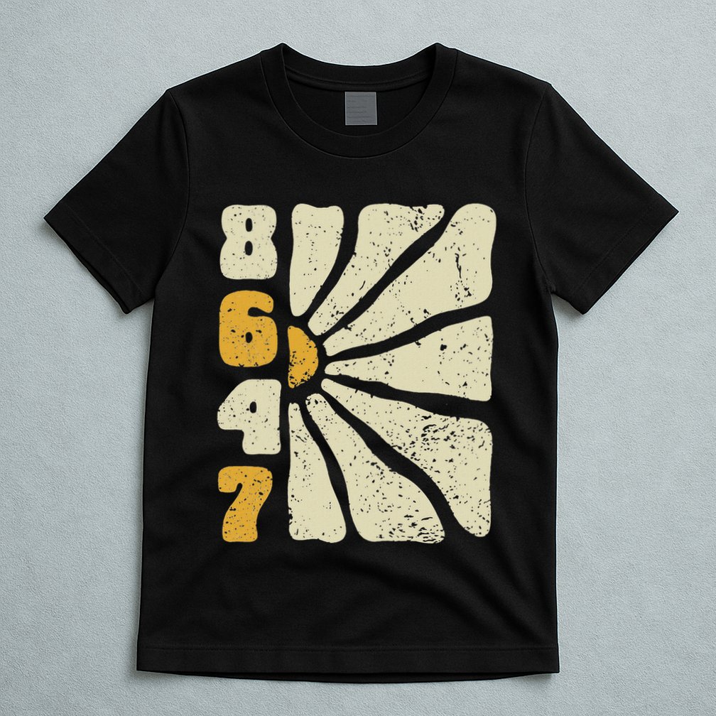 8647 Subtle Anti Trump 86 47 Floral Boho Style T-Shirt