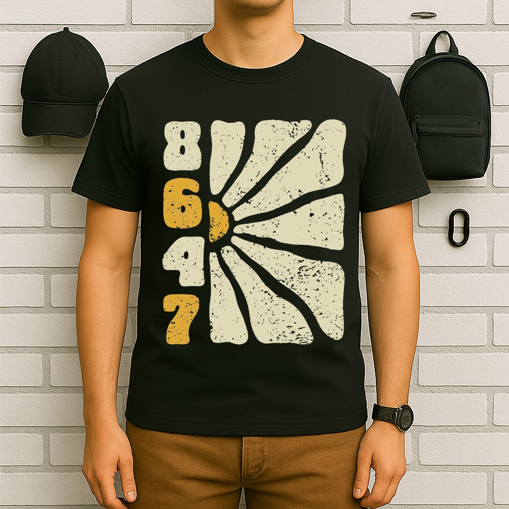 8647 Subtle Anti Trump 86 47 Floral Boho Style T-Shirt