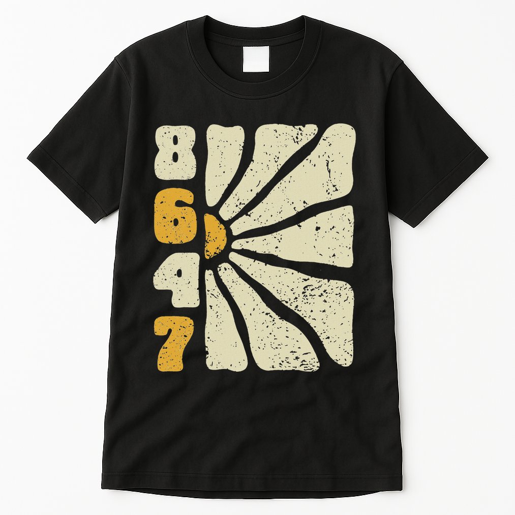 8647 Subtle Anti Trump 86 47 Floral Boho Style Tall T-Shirt