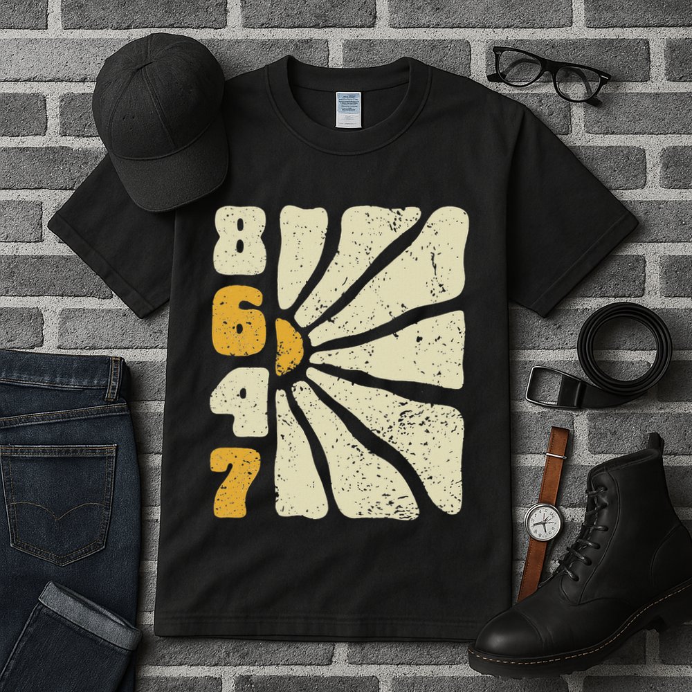 8647 Subtle Anti Trump 86 47 Floral Boho Style Tall T-Shirt