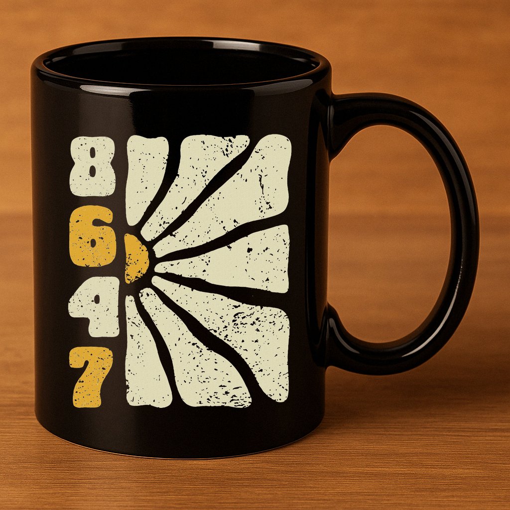 8647 Subtle Anti Trump 86 47 Floral Boho Style 11oz C Handle Ceramic Mug