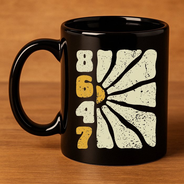 8647 Subtle Anti Trump 86 47 Floral Boho Style 11oz C Handle Ceramic Mug
