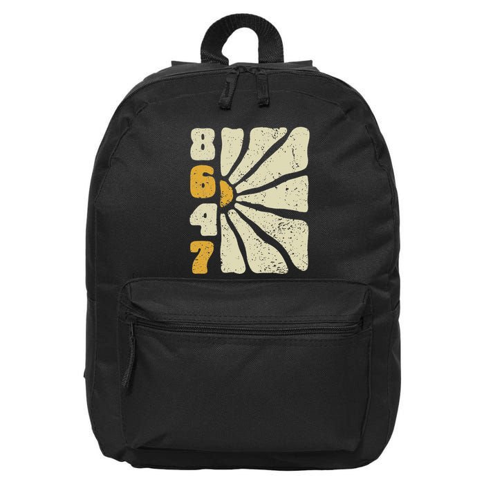 8647 Subtle Anti Trump 86 47 Floral Boho Style 16 in Basic Backpack