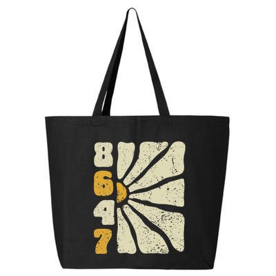 8647 Subtle Anti Trump 86 47 Floral Boho Style 25L Jumbo Tote