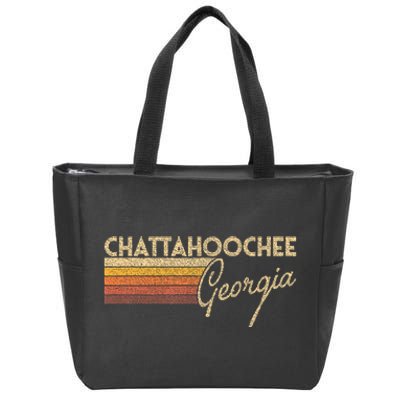 80s Style Chattahoochee Georgia Zip Tote Bag