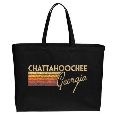 80s Style Chattahoochee Georgia Cotton Canvas Jumbo Tote