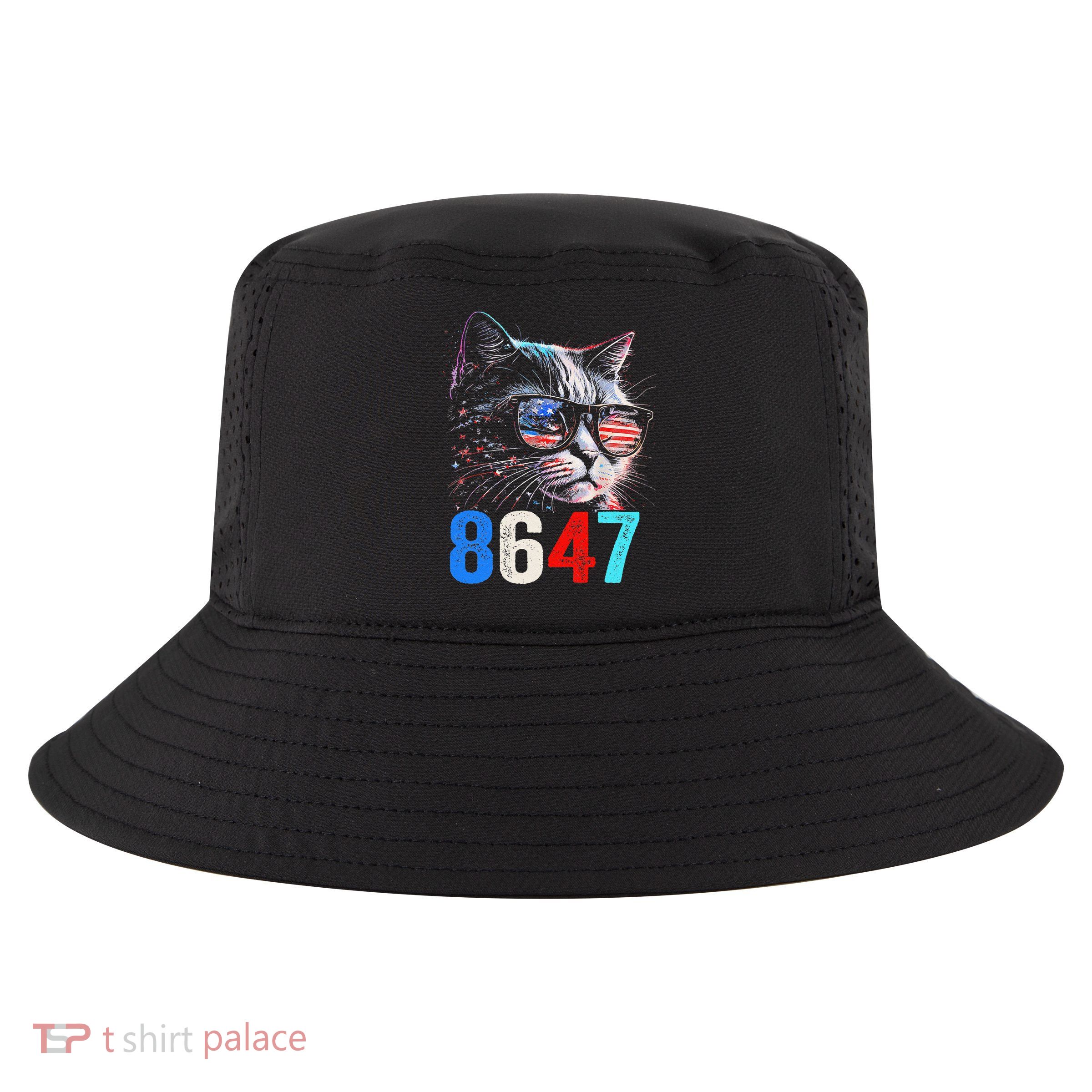 8647 Subtle Funny Anti 45 47 Cat Lovers 4th Of July Cool Comfort Performance Bucket Hat