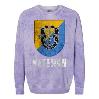 8th Special Forces Group Veteran Military Papa Xmas Colorblast Crewneck Sweatshirt