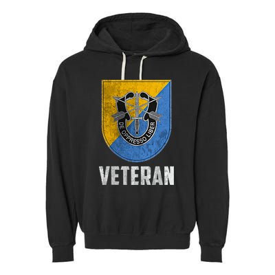 8th Special Forces Group Veteran Military Papa Xmas Garment-Dyed Fleece Hoodie