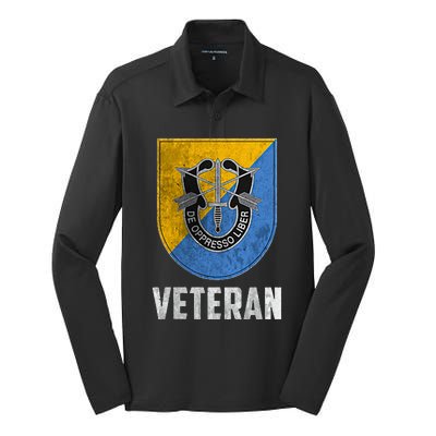 8th Special Forces Group Veteran Military Papa Xmas Silk Touch Performance Long Sleeve Polo