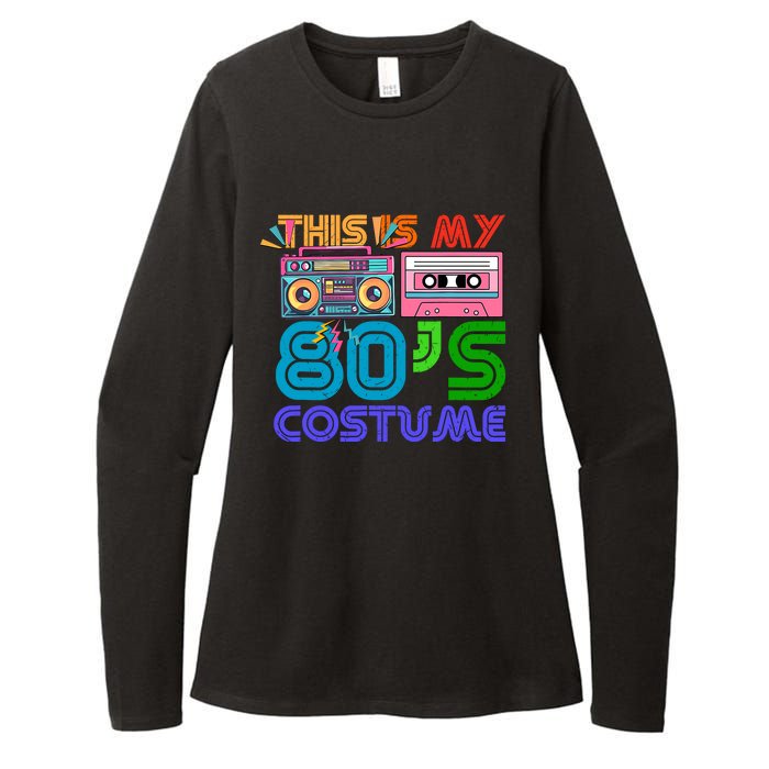 80s Styles Halloween 1980s This Is My 80s Costume Womens CVC Long Sleeve Shirt