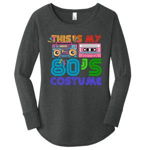 80s Styles Halloween 1980s This Is My 80s Costume Women's Perfect Tri Tunic Long Sleeve Shirt