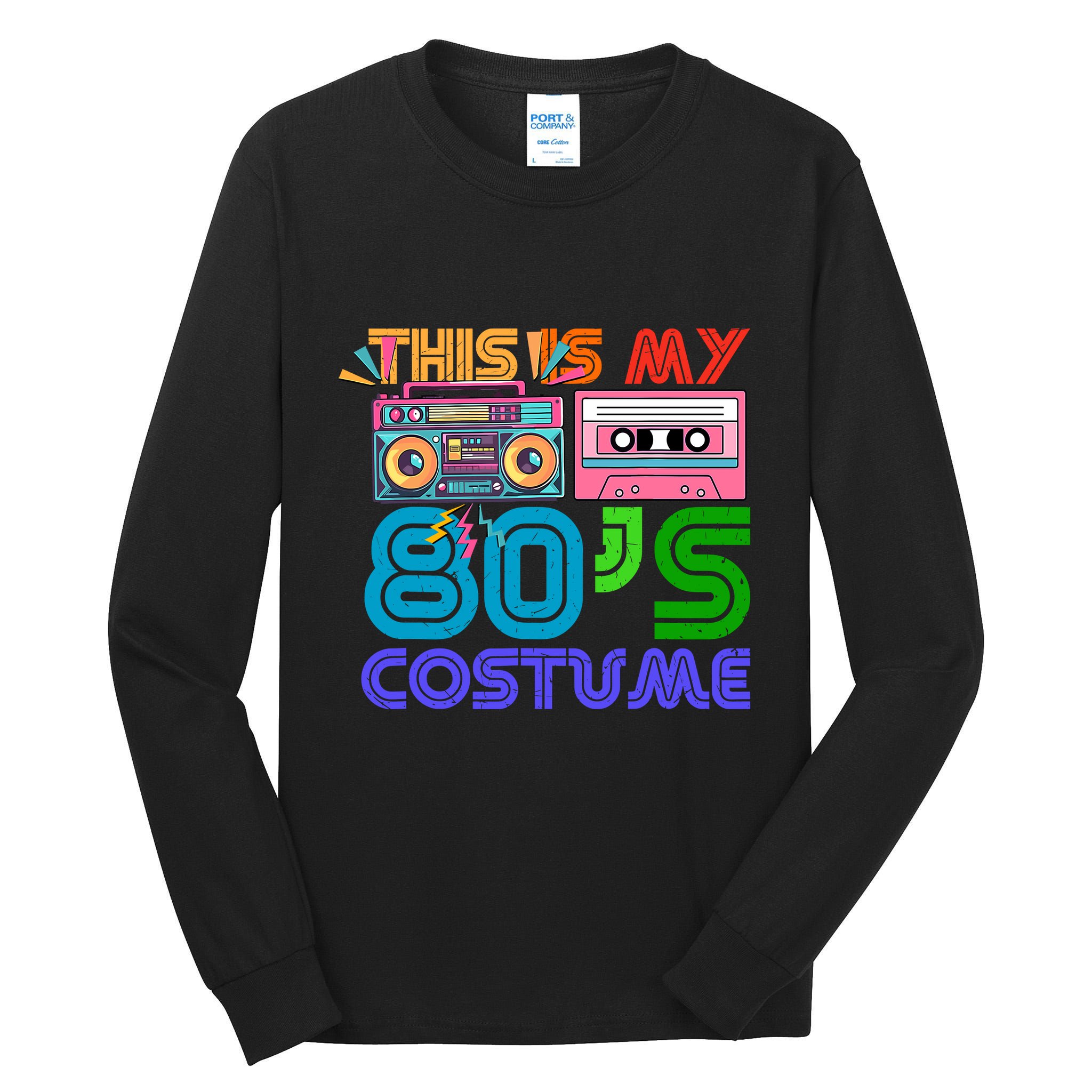 80s Styles Halloween 1980s This Is My 80s Costume Tall Long Sleeve T-Shirt