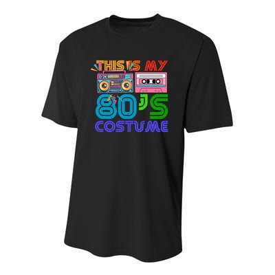 80s Styles Halloween 1980s This Is My 80s Costume Youth Performance Sprint T-Shirt