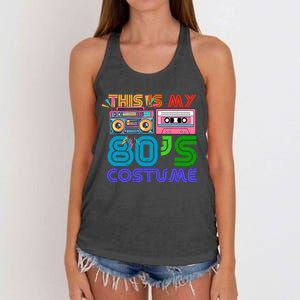 80s Styles Halloween 1980s This Is My 80s Costume Women's Knotted Racerback Tank