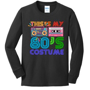 80s Styles Halloween 1980s This Is My 80s Costume Kids Long Sleeve Shirt