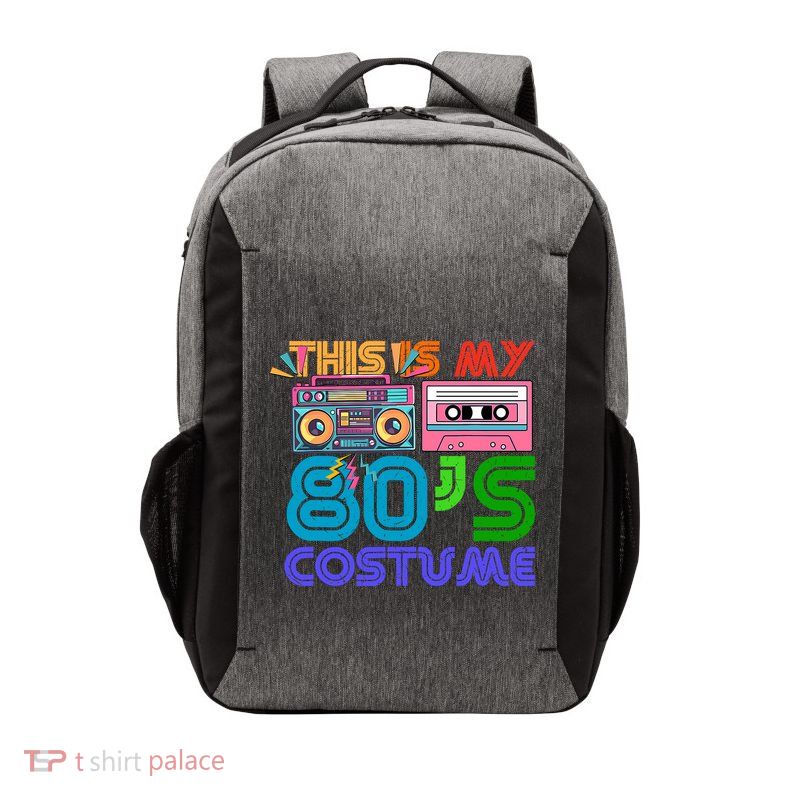 80s Styles Halloween 1980s This Is My 80s Costume Vector Backpack