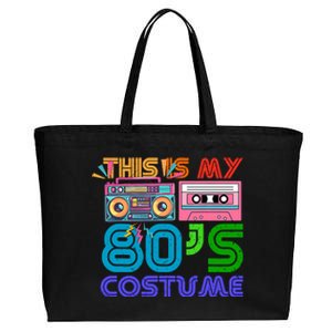 80s Styles Halloween 1980s This Is My 80s Costume Cotton Canvas Jumbo Tote