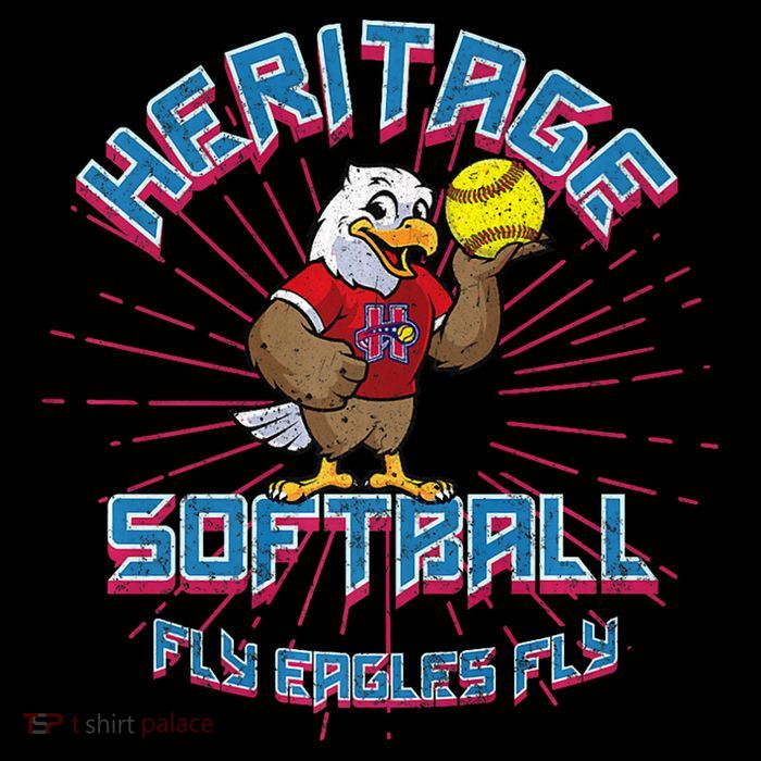 80s Style Heritage Softball Vintage Eagle Mascot Premium Tall T-Shirt
