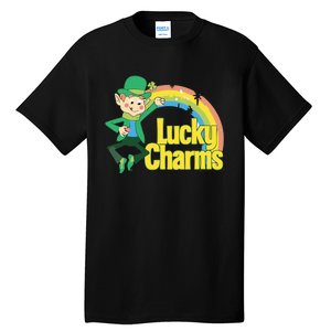 80s Style Lucky The Leprechaun Rainbow Logo Tall T-Shirt