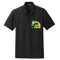 80s Style Lucky The Leprechaun Rainbow Logo Dry Zone Grid Polo