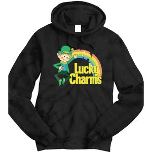 80s Style Lucky The Leprechaun Rainbow Logo Tie Dye Hoodie