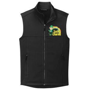 80s Style Lucky The Leprechaun Rainbow Logo Collective Smooth Fleece Vest