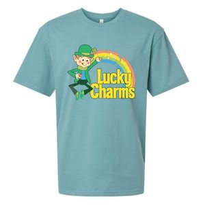 80s Style Lucky The Leprechaun Rainbow Logo Sueded Cloud Jersey T-Shirt