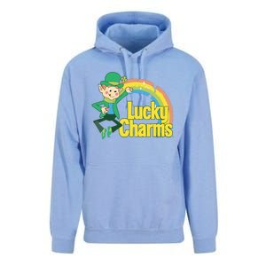 80s Style Lucky The Leprechaun Rainbow Logo Unisex Surf Hoodie