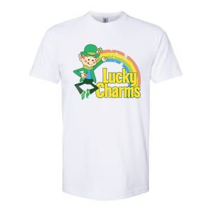 80s Style Lucky The Leprechaun Rainbow Logo Softstyle CVC T-Shirt