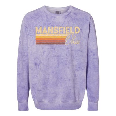 80s Style Mansfield Ohio Colorblast Crewneck Sweatshirt