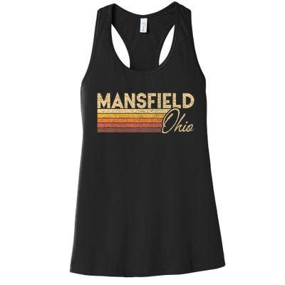 80s Style Mansfield Ohio Women's Racerback Tank