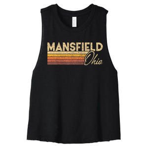 80s Style Mansfield Ohio Women's Racerback Cropped Tank