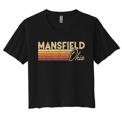 80s Style Mansfield Ohio Women's Crop Top Tee