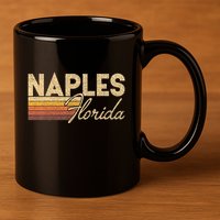 80s Style Naples Florida 11oz C Handle Ceramic Mug