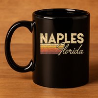 80s Style Naples Florida 11oz C Handle Ceramic Mug