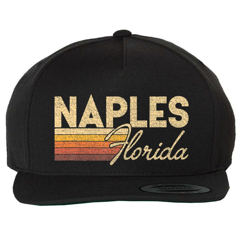 80s Style Naples Florida Wool Snapback Cap